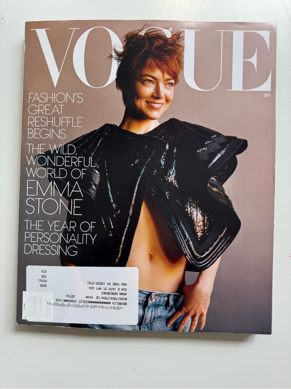 VOGUE MAGAZINE - SEPTEMBER 2025 Emma Stone